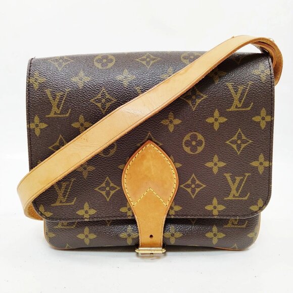 Authentic Louis Vuitton Cartouchiere MM Monogram Shoulder Bag LCMON260-112025 - Picture 1 of 9